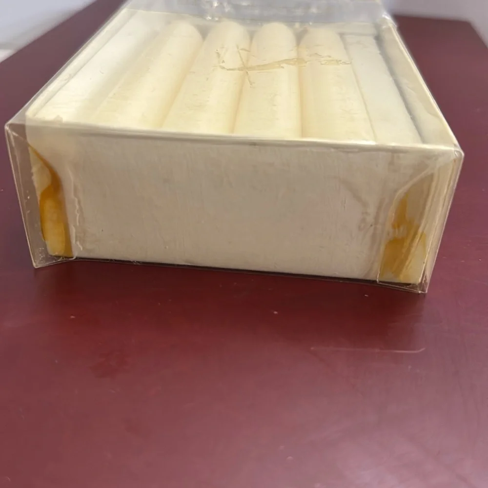 Vintage Unopened BALI Indonesian Cut Glass Taper Candle Holder with Candles